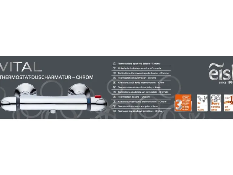 Eisl VITAL Thermostat Duscharmatur Chrom