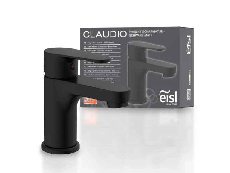 Eisl Waschtischarmatur Claudio Schwarz Matt