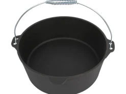 El Fuego Dutch-Oven Gusseisen 7,2 l Deckel 1,8 l Schwarz