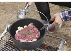 El Fuego Dutch-Oven Gusseisen 7,2 l Deckel 1,8 l Schwarz