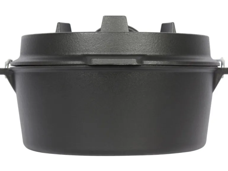 El Fuego Dutch-Oven Gusseisen 3,5 l Deckel 1 l Schwarz