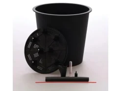 Elegant Einrichten Kunststoffeinsatz Rund-Konisch D26xH24cm Schwarz mit Bewässerungssystem