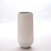 Elegant Einrichten Pflanzkübel Fiberglas Rund-Konisch D25xH55cm Hochglanz-Weiß