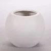 Elegant Einrichten Pflanzkübel Fiberglas Ball D40xH32cm Perlmutt-Weiß