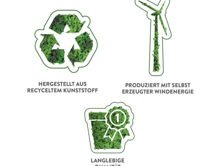 Elho Blumentopf Brussels Diamond Rund Hoch Ø 32 weiß