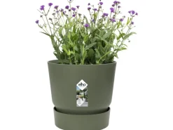Elho Blumentopf Greenville Rund 18 cm Laubgrün