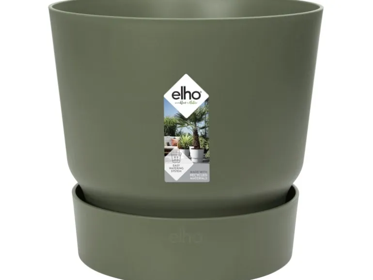 Elho Blumentopf Greenville Rund 14 cm Laubgrün