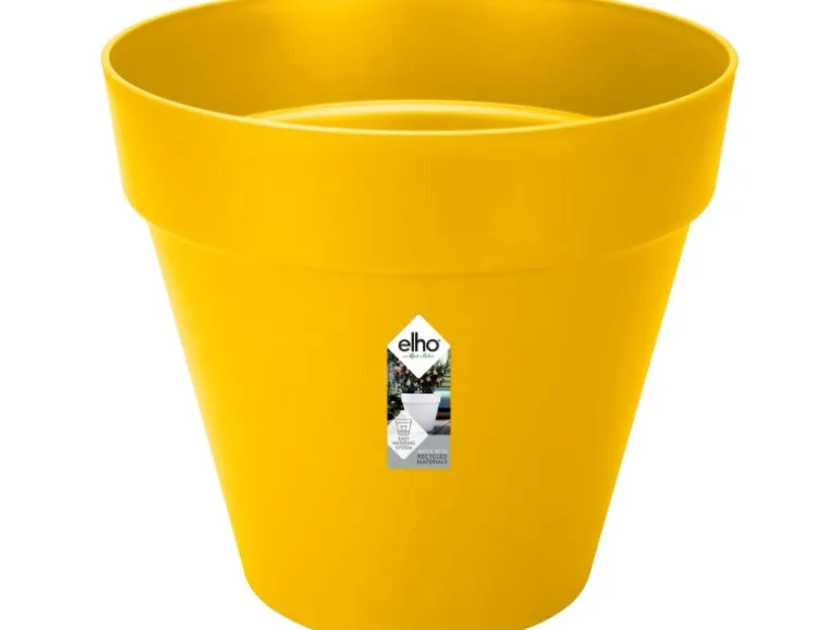 Elho Blumentopf Loft Urban Rund mit Rollen Ø 48,5 cm Ocker