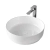 Emke Handwaschbecken 39 x 39 x 12 mm Ovales Keramikwaschbecken Weiß Glänzend