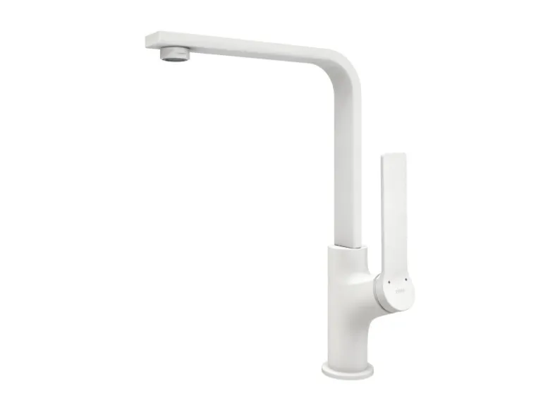 Emke Küchenarmatur Weiß Matt im Ultradünnen Design 30x22x10 cm Küchenarmatur Drehbar Wasserhahn