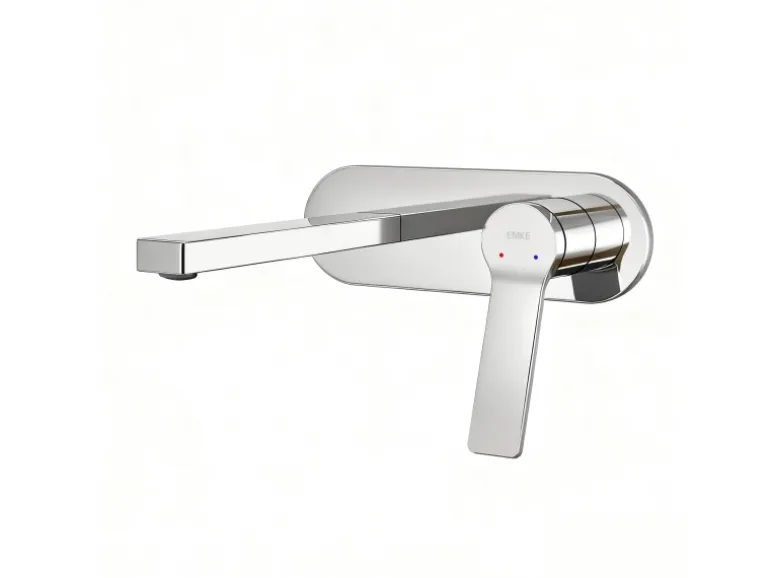 Emke Wand Waschtischarmatur Inklusive Grundkörper 288 x 210 x 70 mm Verchromt Mischbatterie für Waschbecken