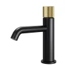Emke Wasserhahn Bad Waschtischarmatur 181 x 166 x 50 mm Schwarz Matt Gold Gebürstet Mischbatterie