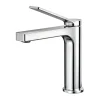 Emke Wasserhahn Waschbeckenarmaturen 195 x 173 x 46 mm Verchromt Mischbatterie Küchenarmatur mit Luftsprudler