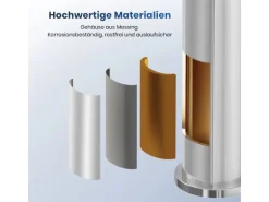 Emke Wasserhahn Waschbeckenarmaturen 195 x 173 x 46 mm Verchromt Mischbatterie Küchenarmatur mit Luftsprudler