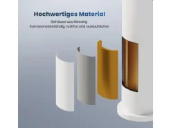 Emke Wasserhahn Waschbeckenarmaturen 335 x 233 x 46 mm Weiß Mischbatterie Küchenarmatur mit Luftsprudler