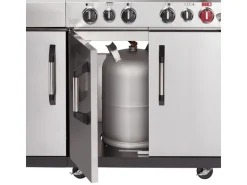 Enders Gasgrill Kanasas II Pro 4 SIK Profi Turbo 4 Brenner & Seitenkocher Silber