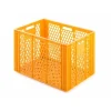 Eurobehälter Bäcker- und Konditorenkasten HxBxT 42,1 x 40 x 60 85 Liter Gelb-Orange Brötchenkiste Sstapelbare Bäckerkiste