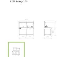 Exit Toys Spielküche Yummy 100 Holz 98 cm x 102 cm x 53 cm FSC®