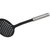 Fackelmann Abseihlöffel mit Ovalgriff 33 cm Silber-Schwarz