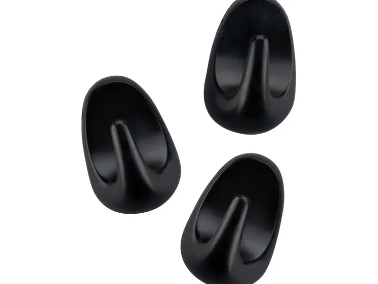 Fackelmann Allroundhaken 40 mm Schwarz 3 Stück