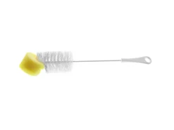 Fackelmann Flaschenbürste mit Schaumstoffkopf 37 cm Weiß/Gelb