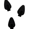 Fackelmann Ovalklebehaken Schwarz 3 Stück 2,8 cm