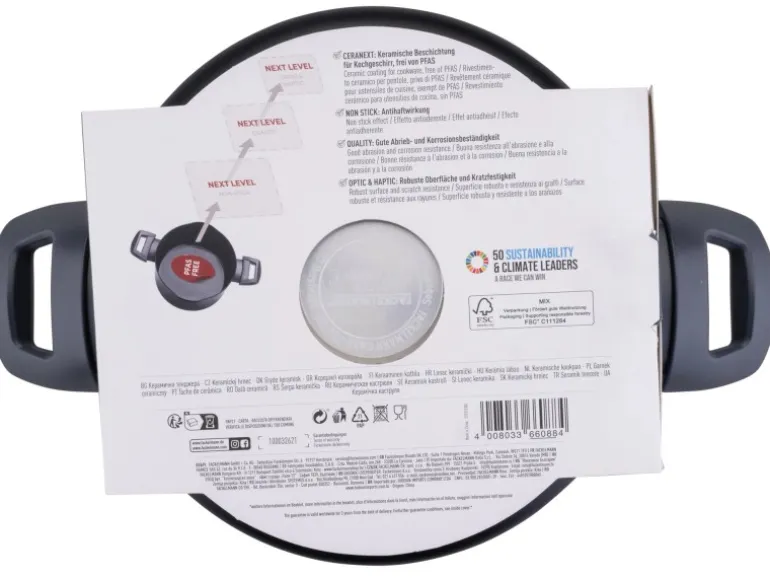 Fackelmann Topf mit Deckel Statement 20 cm Keramik