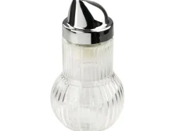 Fackelmann Zuckerdosierer Rubin Glas 160 ml Silber/Transparent