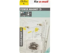 Fix-o-moll Magnetkegel Neodym 16 mm x Ø 8 mm Silber 6 Stück