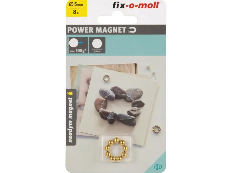 Fix-o-moll Magnetkugel Neodym Ø 5 mm Gold