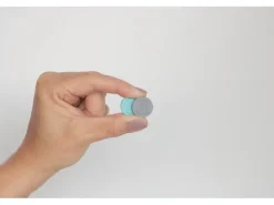 Fix-o-moll Magnetscheibe Neodym in Siliconhaut Ø 19 mm x 4 mm Grau/Türkis