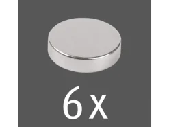 Fix-o-moll Magnetscheibe Neodym Ø 12 mm x 3 mm Silber