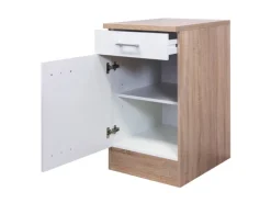 Flex-Well Classic Büroküche Florida 210 cm Weiß-Sonoma Eiche