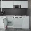 Flex-Well Classic Büroküche Wito 210 cm Weiß