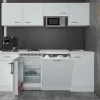 Flex-Well Classic Büroküche Wito 210 cm Weiß