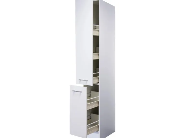 Flex-Well Classic Küchen-Apotheker-Küchen-Hochschrank Lucca 30 cm Weiß