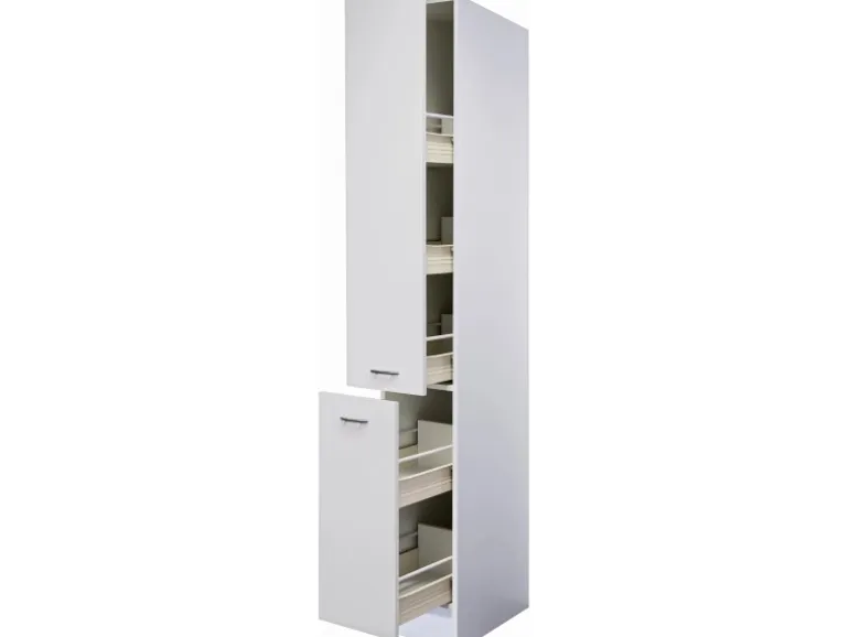 Flex-Well Classic Küchen-Apothekerschrank Wito 200 cm x 30 cm x 57 cm Weiß