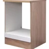Flex-Well Classic Küchen-Herd-Umbauschrank Florida 60 cm Weiß-Sonoma Eiche