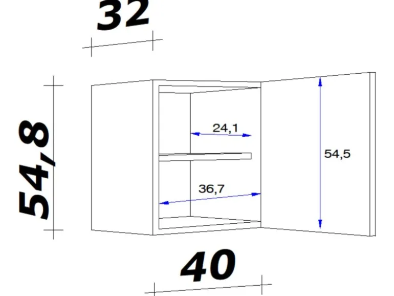 Flex-Well Classic Küchen-Oberschrank Wito 40 cm Weiß