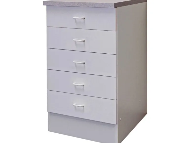 Flex-Well Classic Küchen-Schubkastenschrank Speed 50 cm Weiß