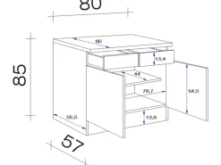 Flex-Well Classic Küchen-Unterschrank Nano 80 cm Buche Nachbildung