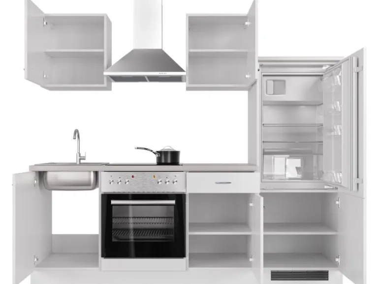 Flex-Well Classic Küchenzeile Wito 220 cm Weiß