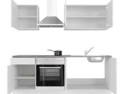 Flex-Well Classic Küchenzeile Lucca 210 cm Weiß matt - Caledonia