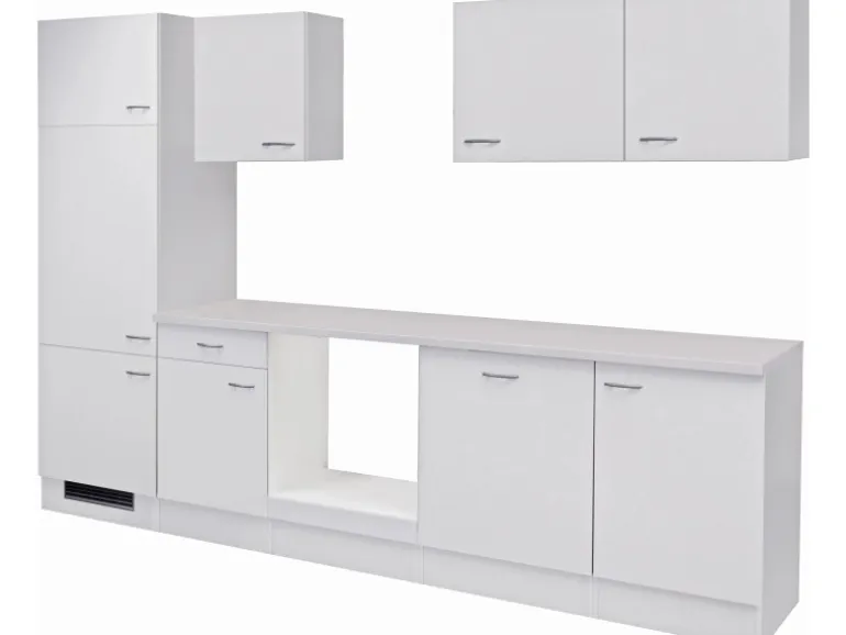 Flex-Well Classic Küchenzeile Wito 280 cm ohne E-Geräte Weiß