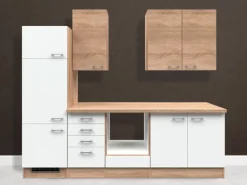 Flex-Well Classic Küchenzeile Florida 270 cm ohne E-Geräte Sonoma Eiche-Weiß