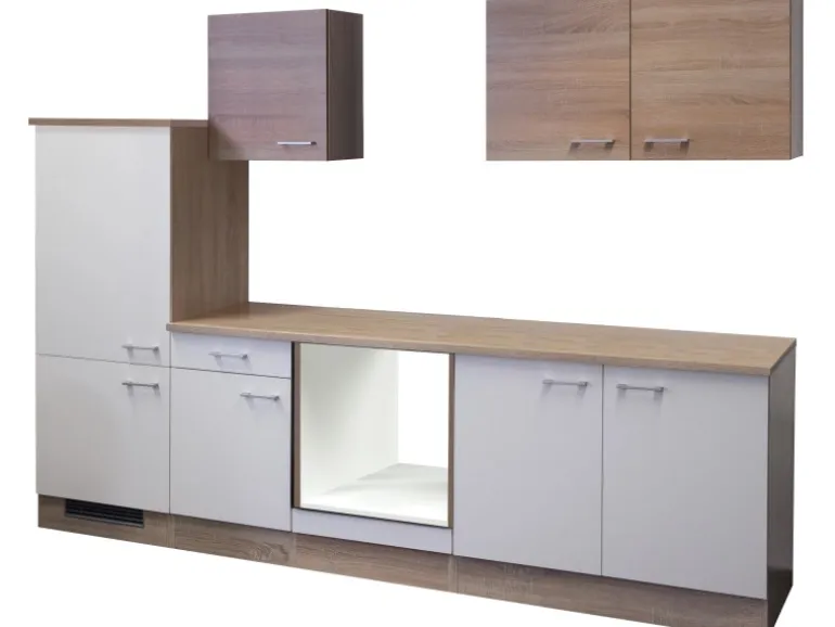 Flex-Well Classic Küchenzeile Florida 270 cm ohne E-Geräte Sonoma Eiche-Weiß