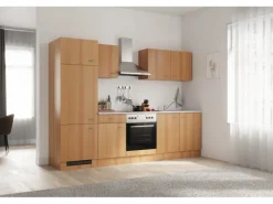 Flex-Well Classic Küchenzeile Nano 270 cm Buche