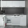 Flex-Well Exclusiv Büroküche Joelina 210 cm Weiß