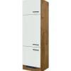 Flex-Well Exclusiv Geräteumbauschrank Vintea 60cm Magnolie matt - Lancelot Oak
