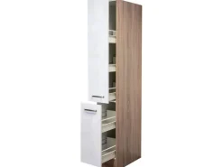 Flex-Well Exclusiv Küchen-Apotheker-Küchen-Hochschrank Valero 30cm Hochglanz W.